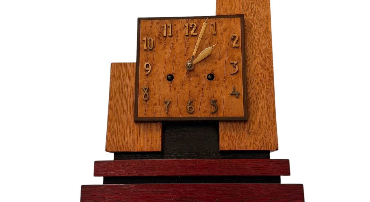 Art Deco Modernist Mantel Clock In the style of Hendrik Wouda, 1920s